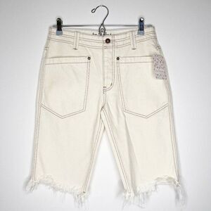 FREE PEOPLE High Rise Distressed Denim Shorts – Size 25
